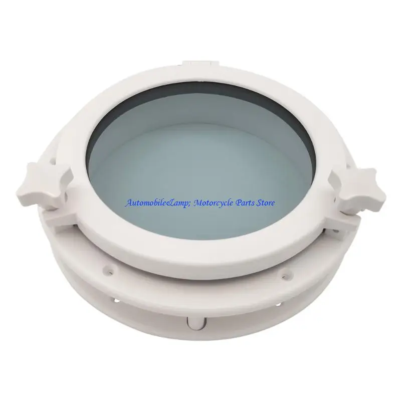 

H7BD Marine Round Porthole Round Opening Portlight Window 4mm Safety Glass Fittings 8.5'' / 10.5'' for Boats Yacht