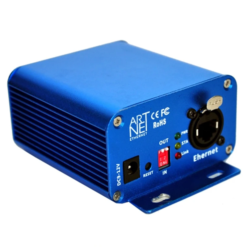 Двунаправленный конвертер Artnet 1024 с двумя портами, Стандартный DMX512 Выход RJ45, Сетевой коннектор Sulite DMX LAN512