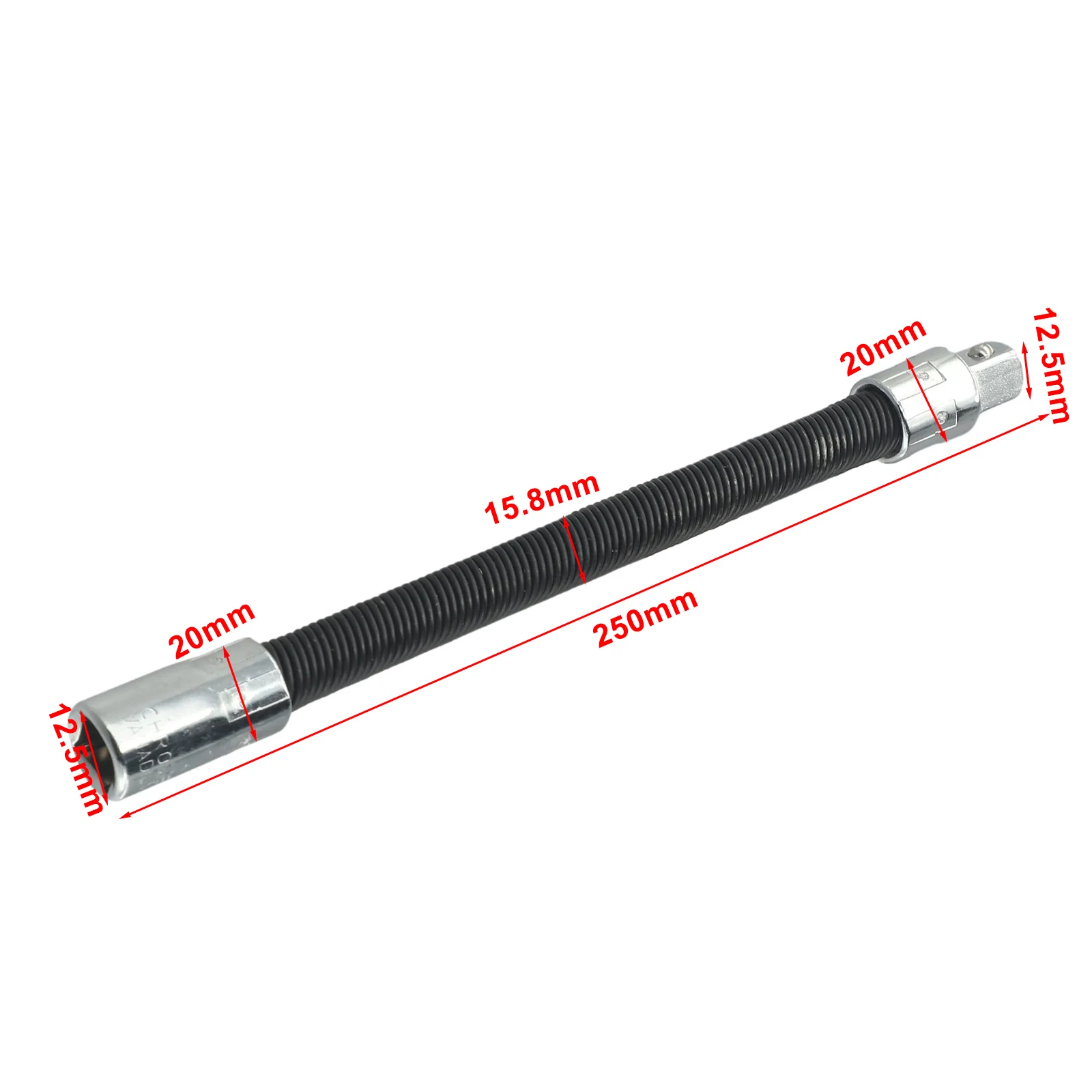 1/4 3/8 1/2 Varilla de extensión del conductor 1 pieza 45 # Llave combinada de acero, barra de extensión, adaptador de varilla de extensión, herramienta manual Flexible