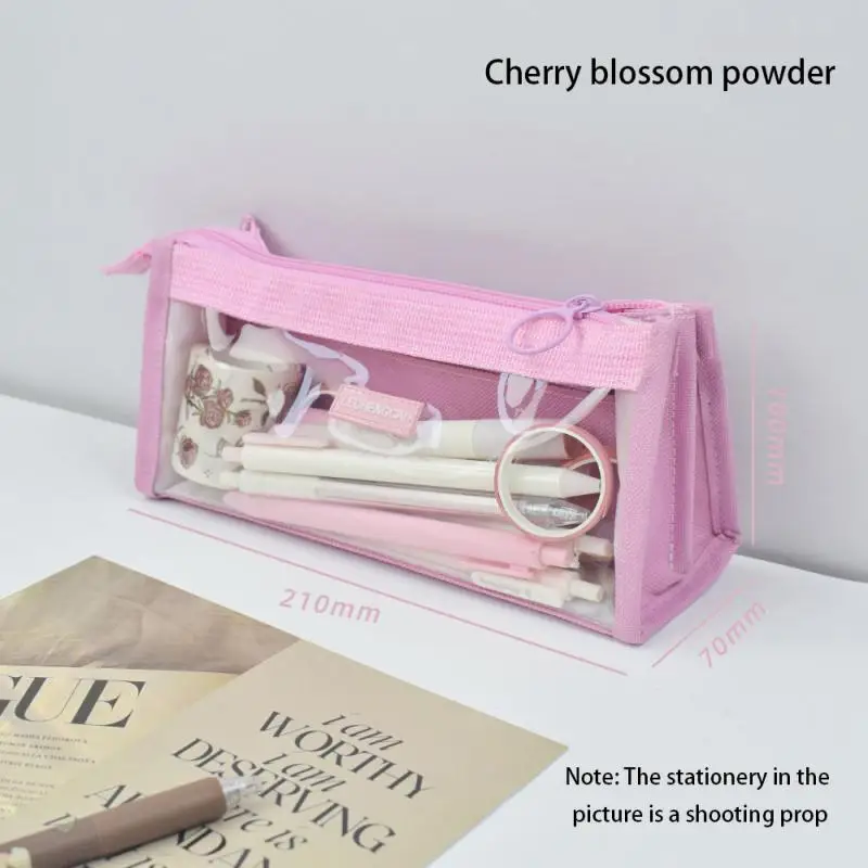 Large Capacity Pencil Bag Transparent Pen Case Stationery Holder Six Layers Zipper Pencil Pouch Student School Supplies