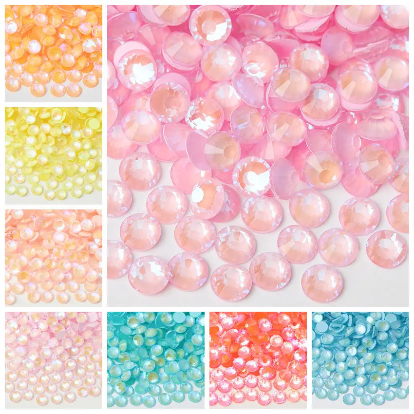 

All Color Glass Noctilucent Neon Rhinestones Cтразы Flatback Non Hot Fix Rhinestone Fluorescence Stone Nail Art Decorations