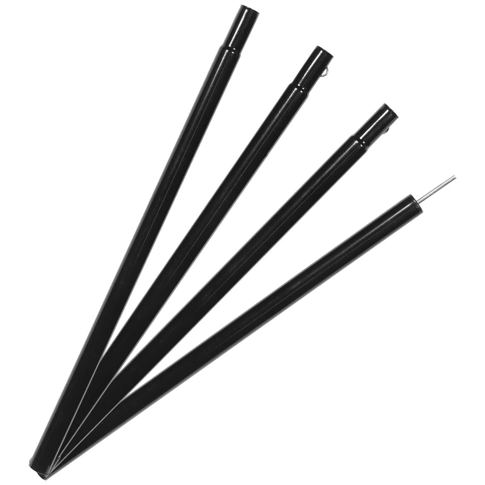 

4pcs 25mm Canopy Pole Metal Tent Rod Black 2 1m Iron Support Camping Tarp Poles Set Replacement Tent Accessories Lightweight