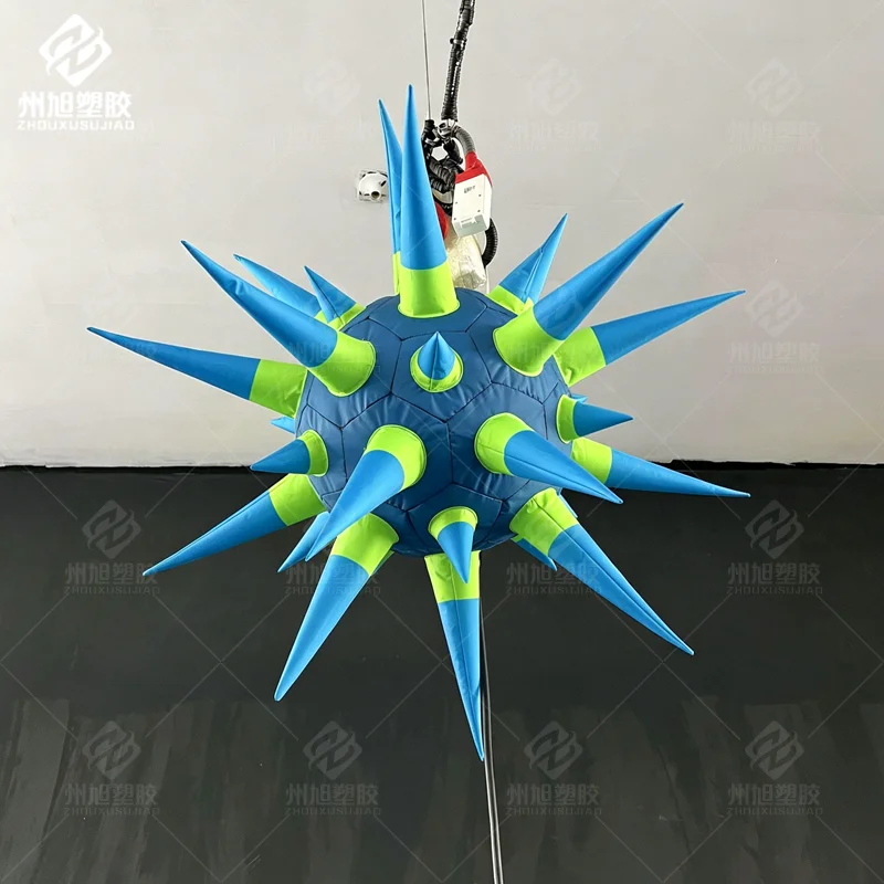 Giant LED Light up Inflatable Spiky Ball and Explosion Star Model Inflatable prop for Night Club Party Decor