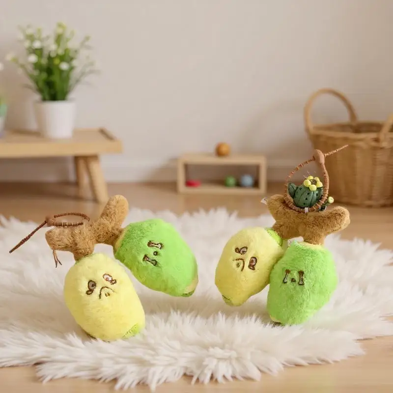 1/2 pçs forma de banana bonecas de pelúcia pingente kawaii chaveiro feminino meninas diversão frutas bonecas bolsa decoração crianças presente aniversário