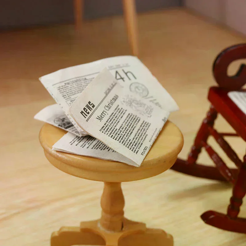 /Cna/1/12 Dollhouse Model Furniture Miniature Retro Simulation Home Newspaper Set Toys Accessories