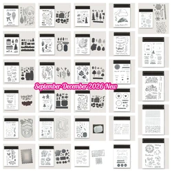 September-December 2026 New Dies Stamps Collection Christmas Tree Pumpkin Fall Winter Christmas for Scrapbook Making DIY Crafts