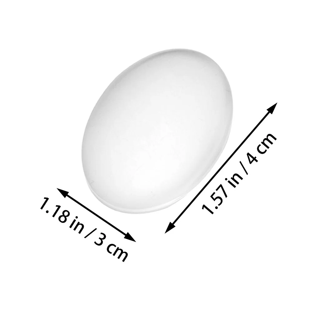 천연 네일 보석 DIY 펜던트 트레이, 주얼리 제작용 타원형 카보숑 유리, 180x250x030cm, 100 개