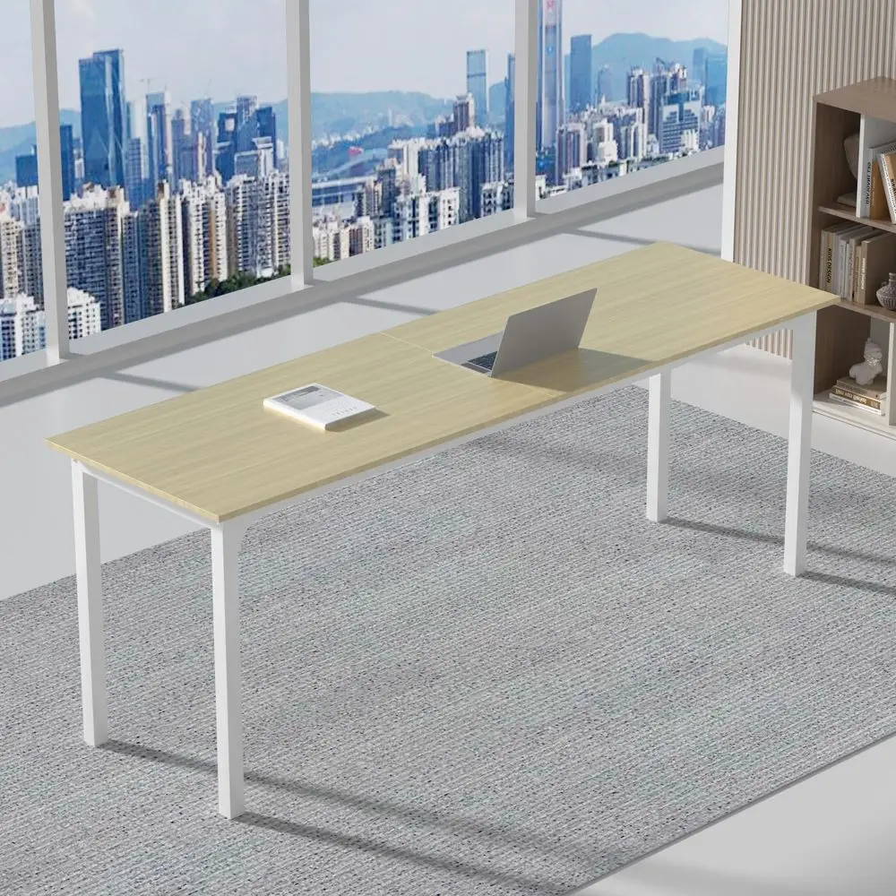 

Conference Room Table 2 Pack, Modern Office Meeting Table with Metal Frame, Seminar Desk for Boardroom, Meeting Room, Office, 7