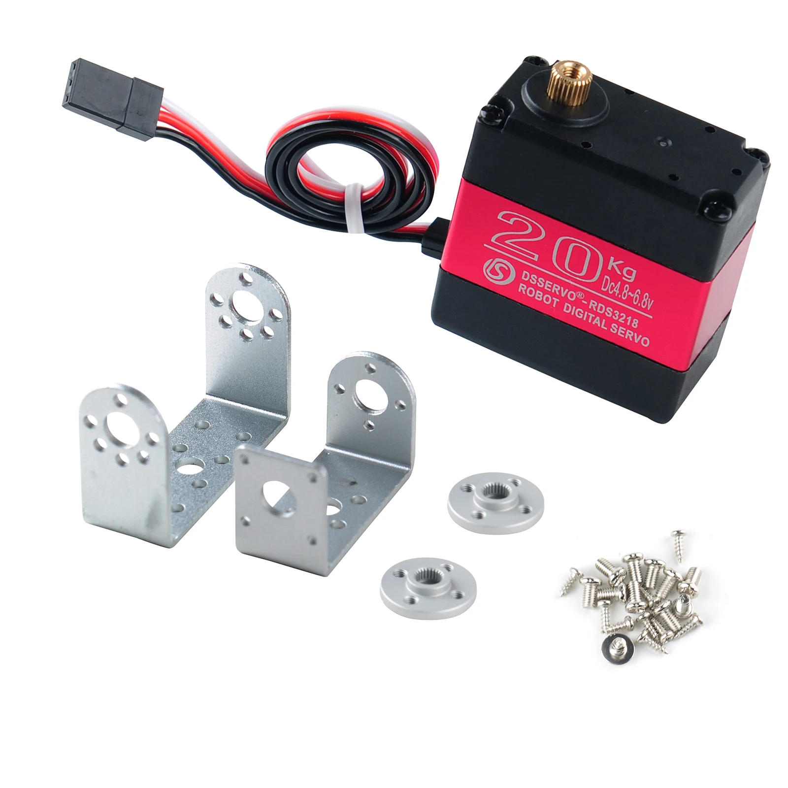 RDS3218 Dual Axis Digital Servo Motor 20KG Metall Getriebe 180/270 Grad Mit U Halterung Servos DIY Teile für Robotic RC Auto Modell