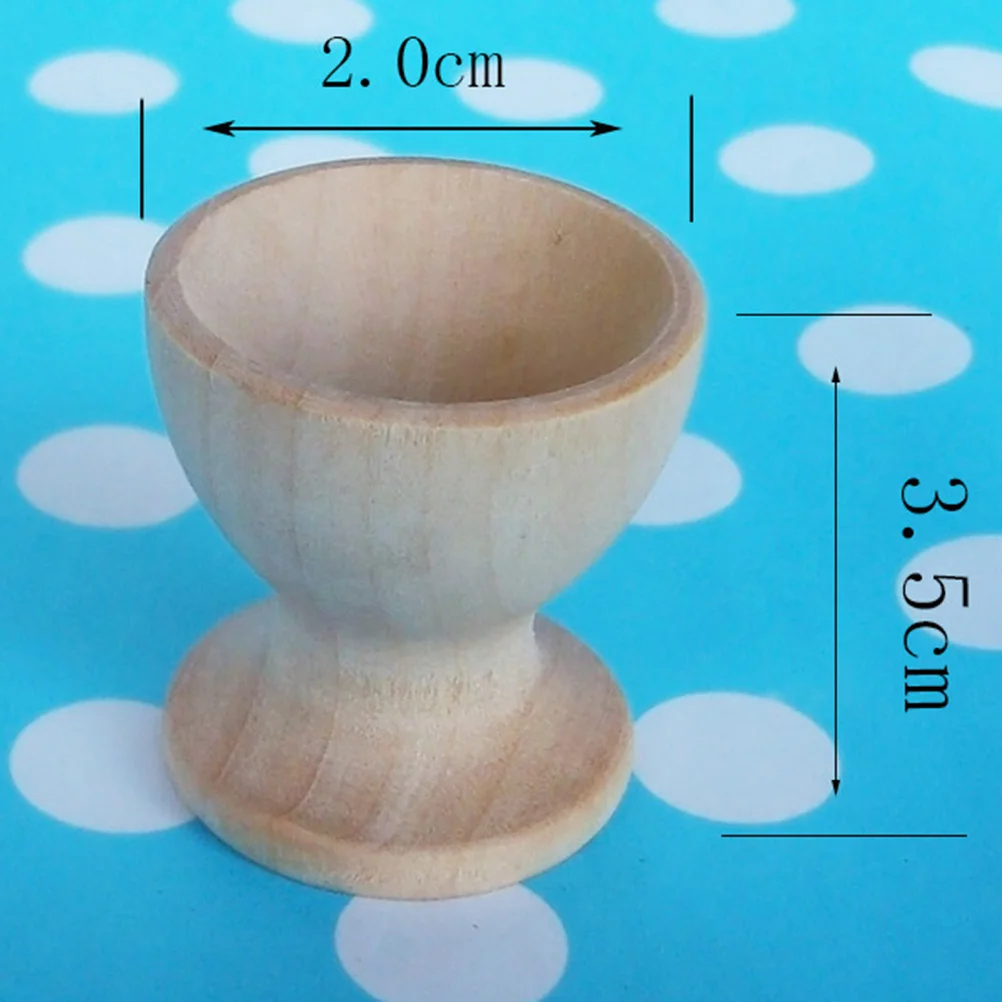5 pçs crianças educacional ovo titular copo de madeira forma bandeja para desenho arte artesanato crianças dia de páscoa ovo suporte copo