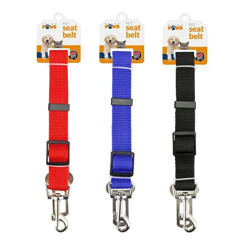 Adjustable Pet Cat Dog Car Seat Belt Pet Seat Vehicle Dog Harness Lead Clip Safety Lever Traction Dog Collars Dogs Accessoires