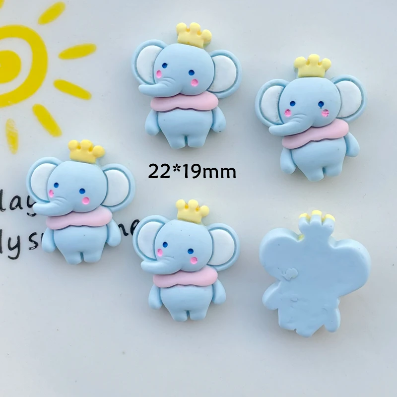 10 Pcs New Mini Kawaii Cartoon Animal Rlephant Resin Cabochons Scrapbook Diy Party Hairpin Accessories Decorate Craft