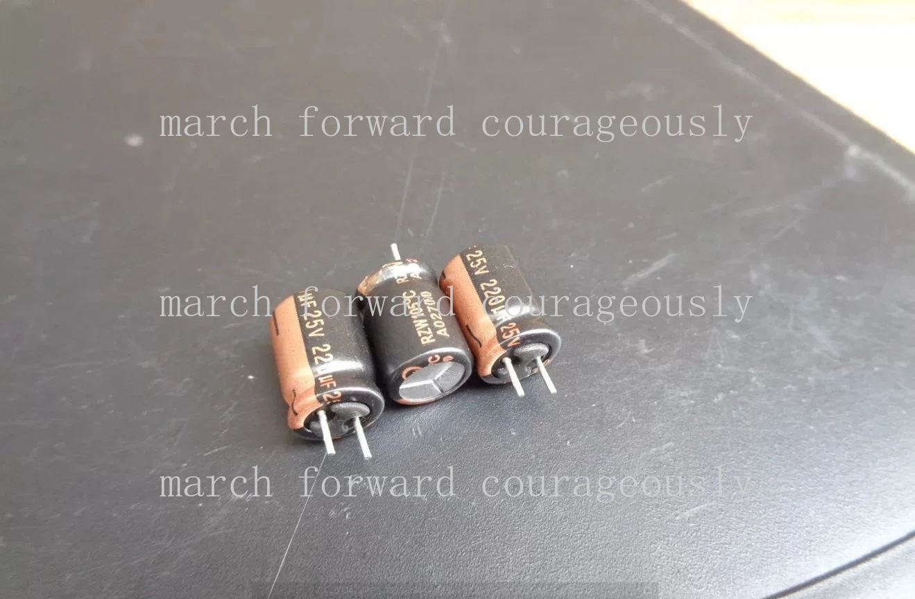 100-個-lelon-25v220uf-rxw-用-高周波、低抵抗、長寿命、8x11、105-度