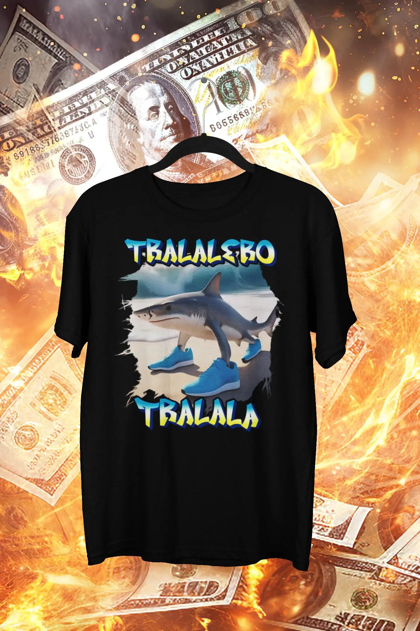 

New Tralalero Tralala Funny Shark Meme Shirt Men Cotton T-shirt Unisex Oversize T-shirst Fashion Brand Summer Casual Daily Tee