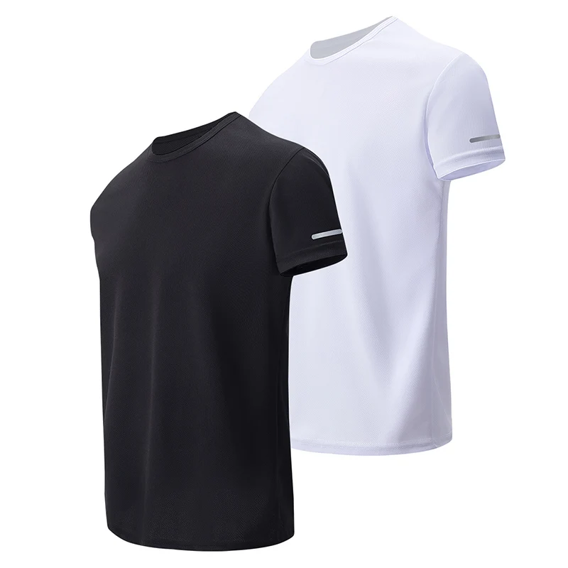 1/2/4 Pcs Men's Leisure Quick-drying Multicolor Short-sleeved Loose and Comfortable Plus Size Teenagers' Sports and Fitness Jack