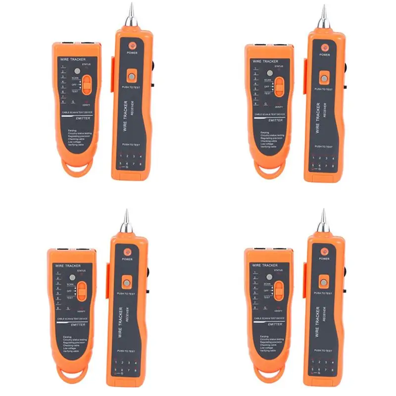

4X Utp Stp Cat5 Cat6 Rj45 Lan Network Cable Tester Line Finder Rj11 Telephone Wire Tracker Tracer Diagnose Tone Kit-ABIU