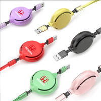 1pcs 3-in-1 Retractable 3-in-1 USB Data Cable Charger Fast Charging for Honda Civic 10th 11th Gen Hrv Jazz City Fit Accord 7 Crv