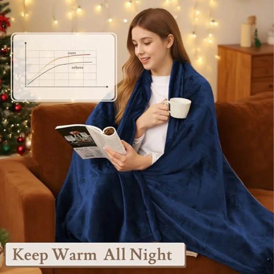 Electric Heated Blanket — Flannel Fleece