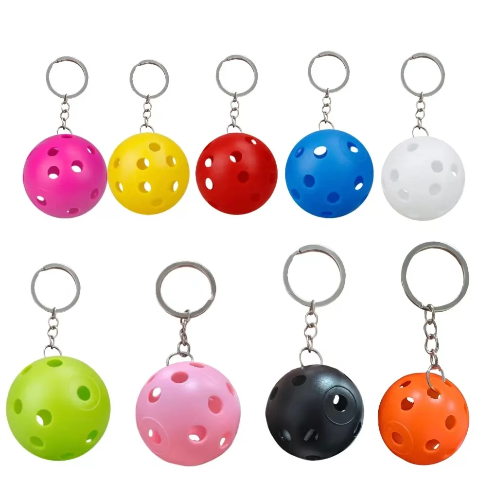 

10 Pieces Stainless Steel Colorful Hole Ball Games Gift Golf Keychain Fashion Accessories