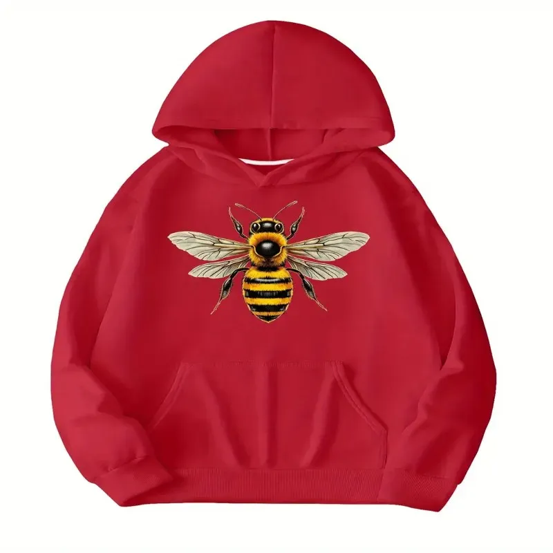 

Зима-Осень, толстовка большого размера, женская одежда больших размеров, женский топ с крыльями, детализированный топ с рисунком пчелы, удобная хлопчатобумажная ткань