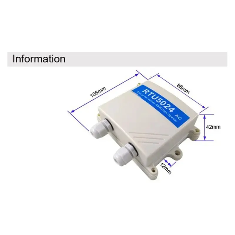 【NEWLY】GSM Gate Opener Relay Switch RTU5024 Waterproof Remote Access Control Wireless Sliding Door Opener App Support