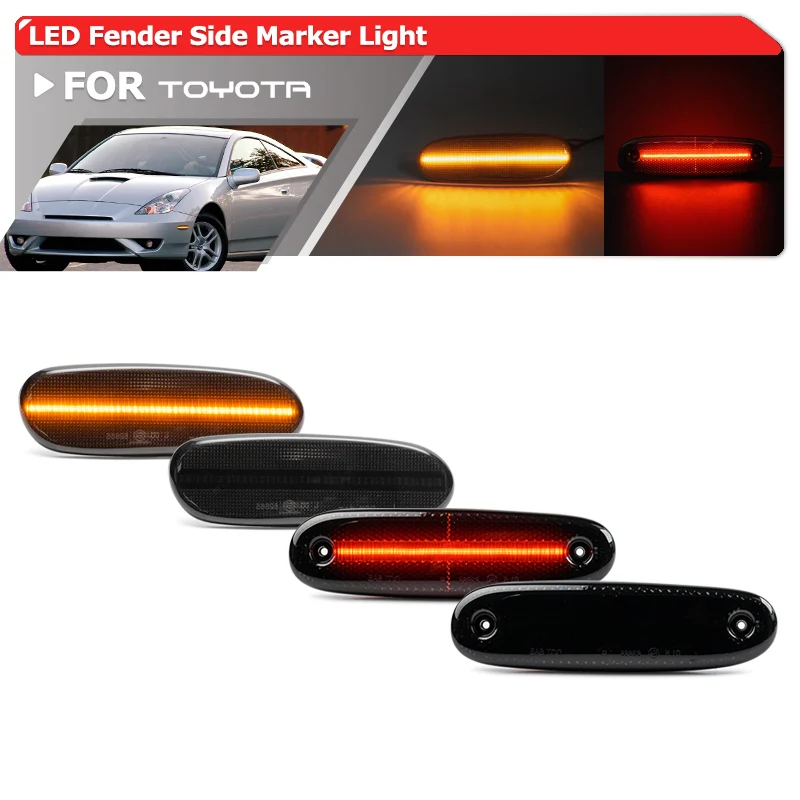 Luces LED de posición laterales delanteras y traseras Gen4 Supra A80 para Toyota Supra MK IV JZA80 1993 1994 1995 1996 1997 1998, reemplazo de las lámparas OEM