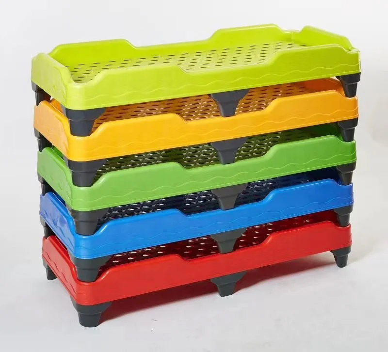

Good Quality Kindergarten Stackable Children's Bed Children's Plastic Bed