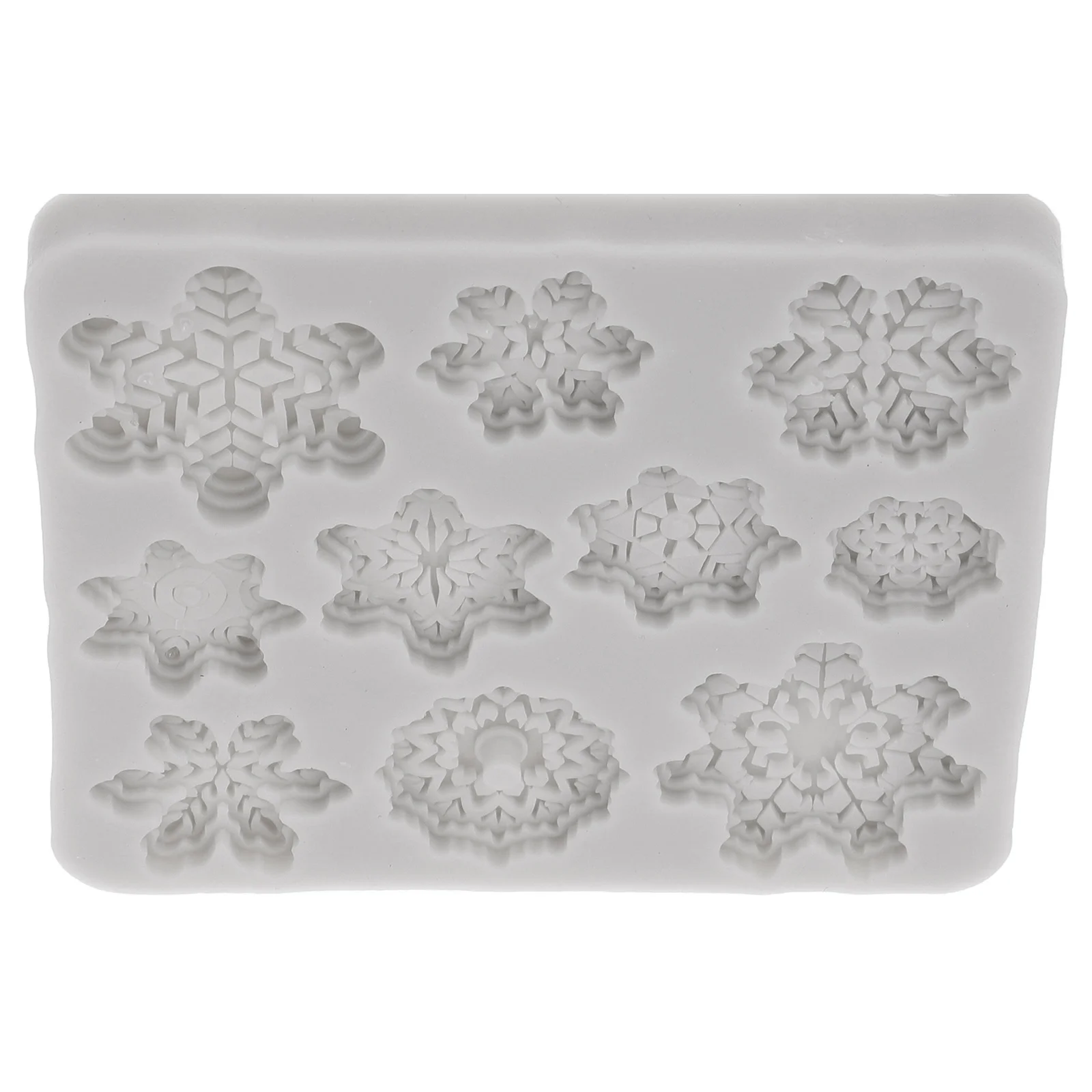 

10 Cavities Snowflake Food Grade Silicone Mold Baking Christmas Cake Decorations Non Stick Flexible Candy Molds