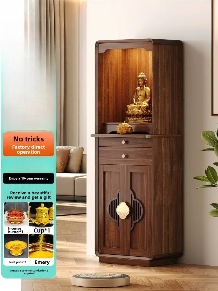 O20-new chinoiserie buddhist niche altar altar altar worship platform god of wealth display cabinet living room incense table
