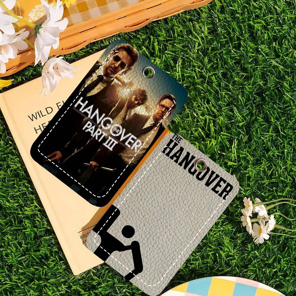 Hangover Movie Card Wallet With Keychain PU Leather Printed Pattern Card Holder