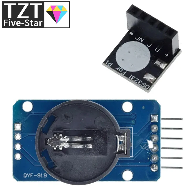 TZT DS3231 AT24C32 IIC Module Precision Clock Module DS3231SN Memory Module Real Time Module 3.3V 5V For Raspberry Pi