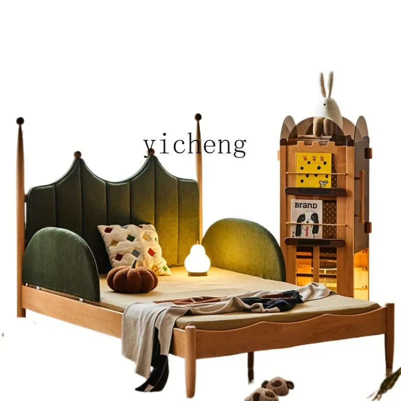 Children's Bed Teenagers Bedroom Girls Solid Wood Bed 1.2 M 1.35 Beech Children's Bed