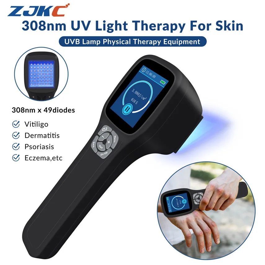 

308nm Excimer System Vitiligo Treatment Machine Uvb Blue Light Therapy Phototherapy Device for Psoriasis Eczema Black