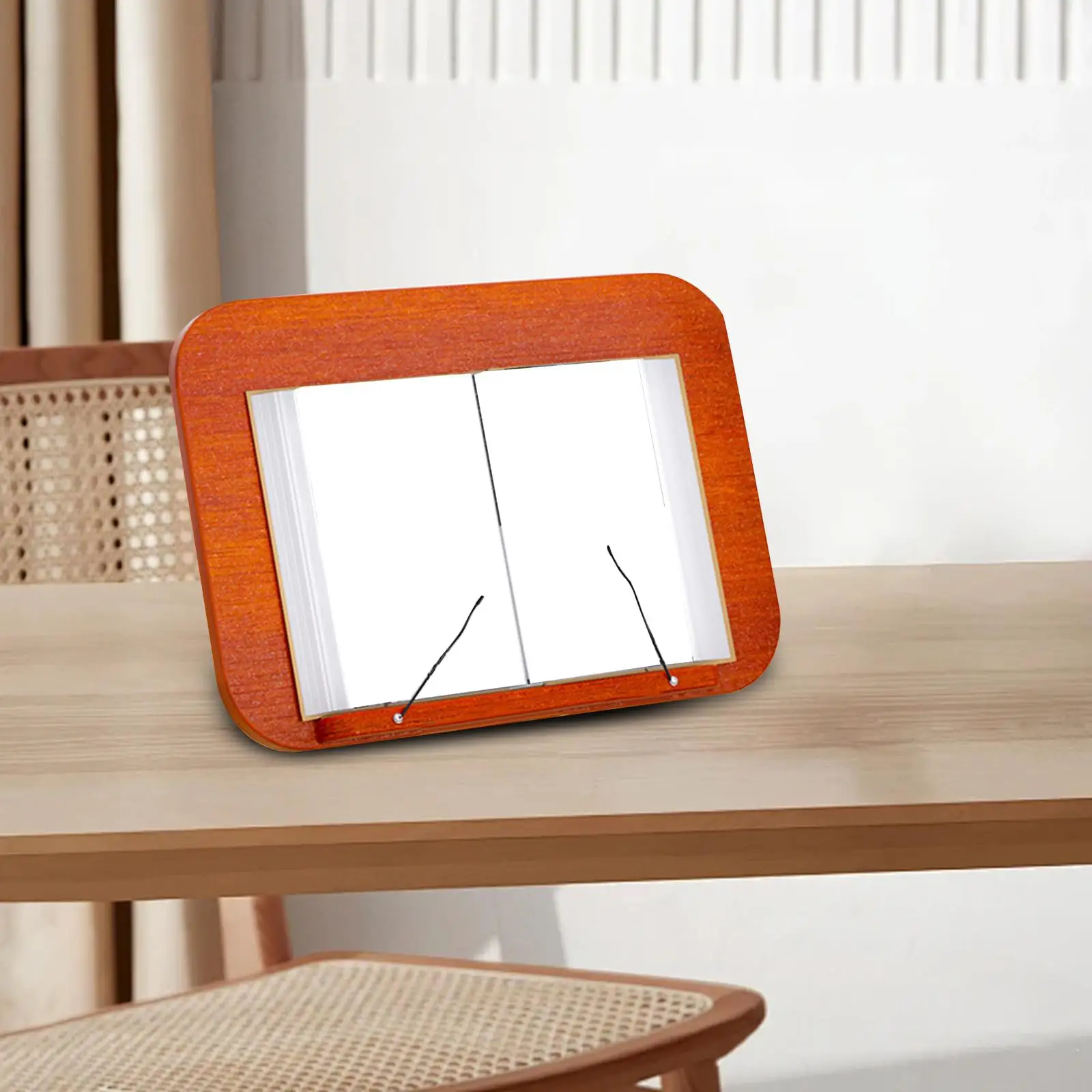 

Book Stand for Reading Wood with Page Clip Versatile Bookstand Desktop Book Holder for Display Cookbooks Laptops Recipes Recipe