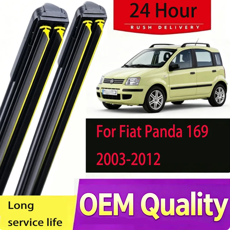 For Fiat Panda 169 2003-2012 2004 2005 2006 2007 Wiper Front&Rear Wiper Blades Windshield Windscreen Window Brushes 22