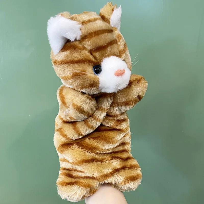 Marionnettes à main en peluche pour raconter des histoires, poupées d'animaux, beurre à main, éducation précoce, jouets d'apprentissage pour bébé