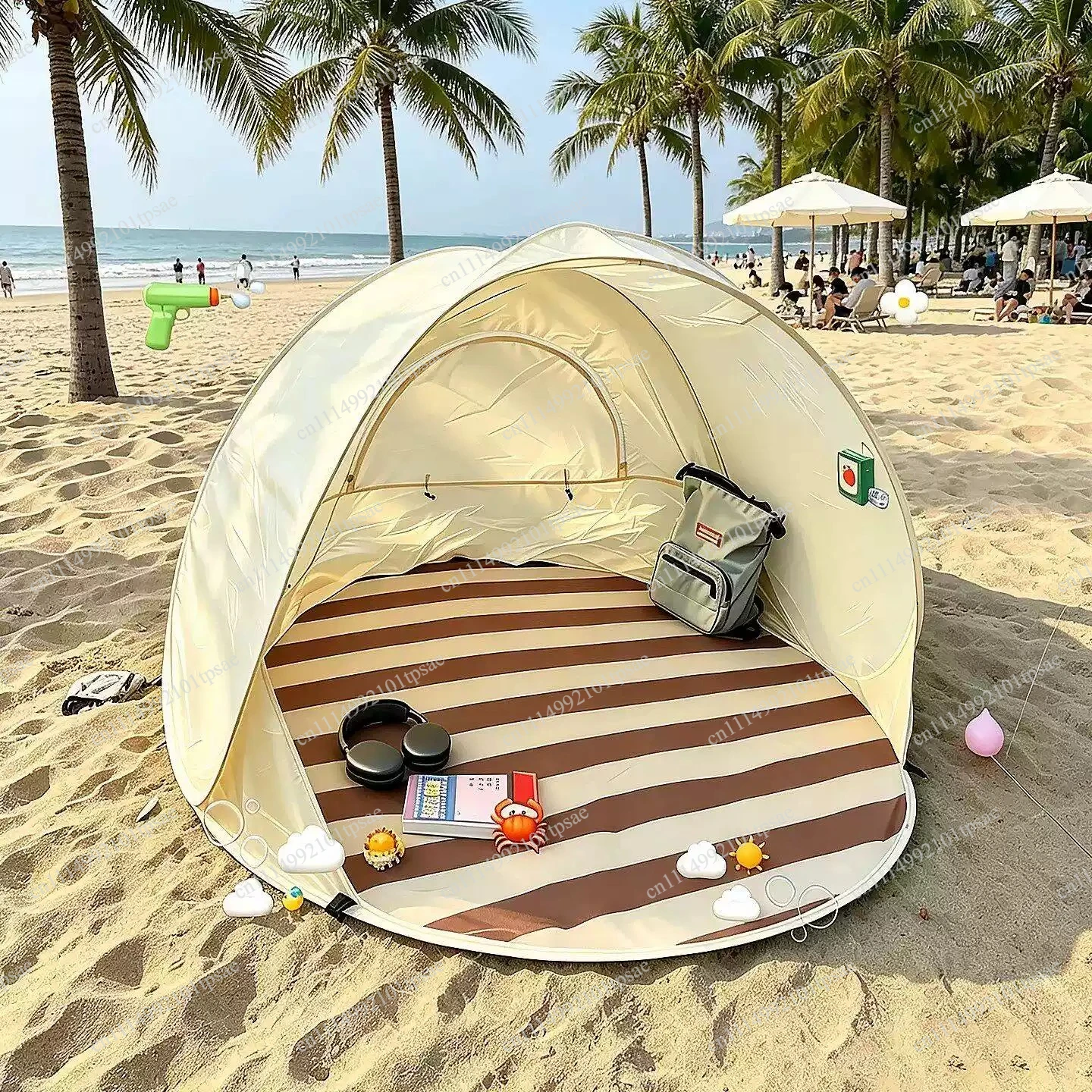 Outdoor Camping One-Click Open Tent Large Space Sun-Proof Garden Courtyard Game Shed
