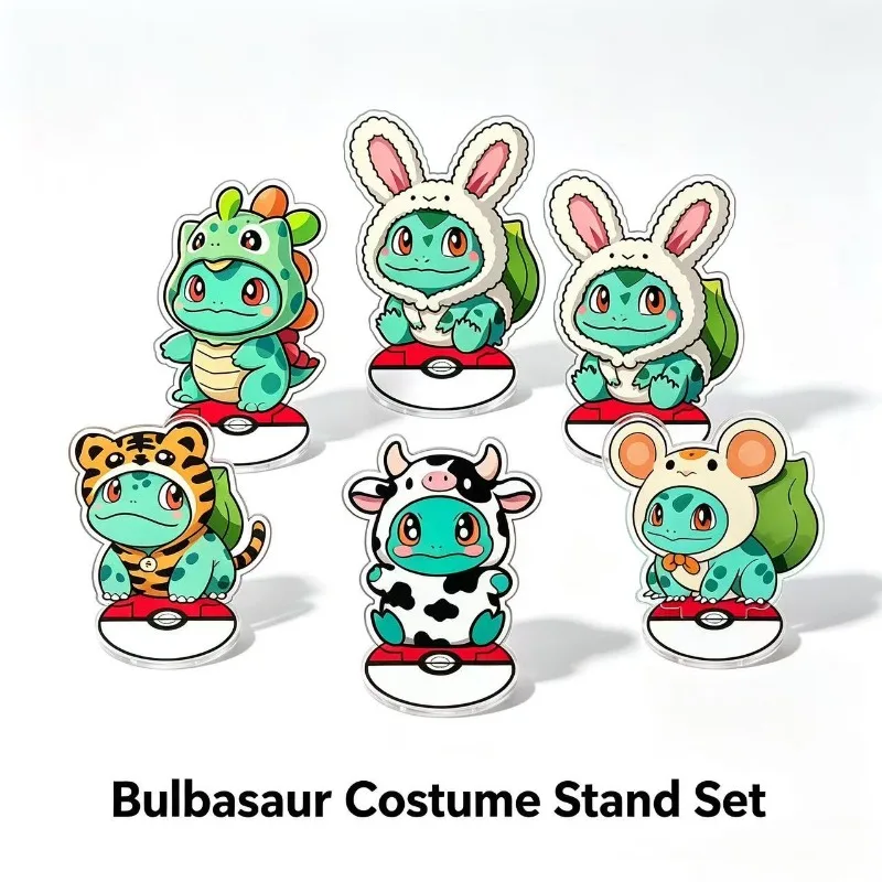 Standing Sign for  pokemon Bulbasaur Costume Stand Set  Acrylic Desktop Stand Decorating Self Made Collection Toy Fans Gift