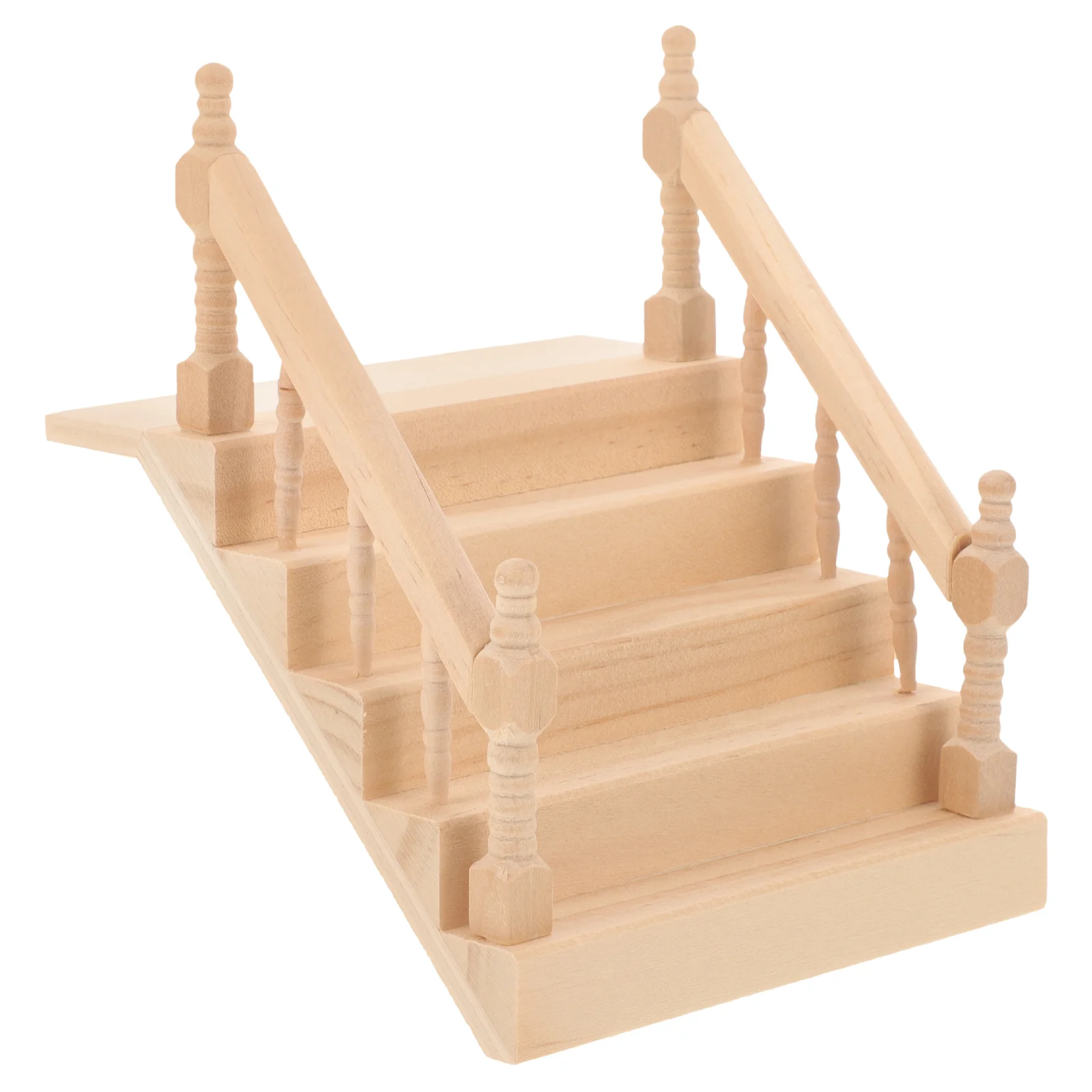 

Mini Handrail Stairs Furniture Accessory House Staircase Playhouse with Toy Miniature Wooden Desktop Ornament Simulated Models