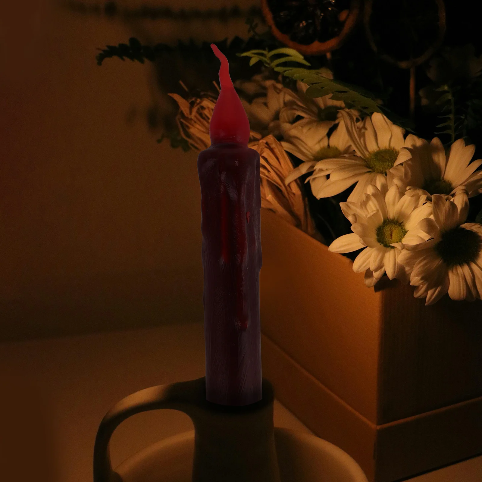 

2 Pcs Electronic Wax Candles Flameless Operated Taper Lights for Wedding Party Home Decor Yellow Light Reusable Safe