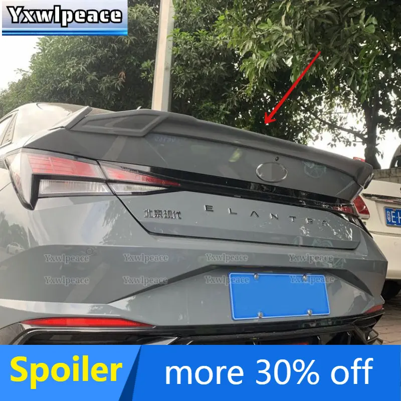 

For Hyundai Elantra Avante CN7 2020 2021 2022 ABS Material Unpainted Color Rear Trunk Spoiler Trunk Lip Wing Car Accessories