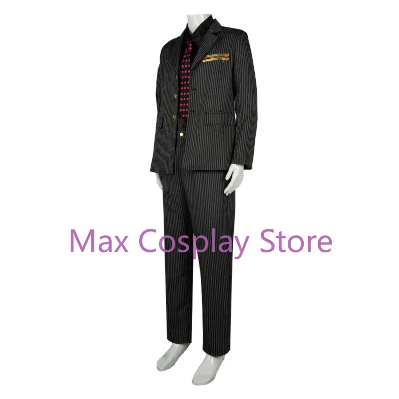 Max Cos Anime Golden Wind Diavolo Cosplay Costume Wig Black Stripe Suit Coat Adult Man Woman Carnival Uniform Customized size