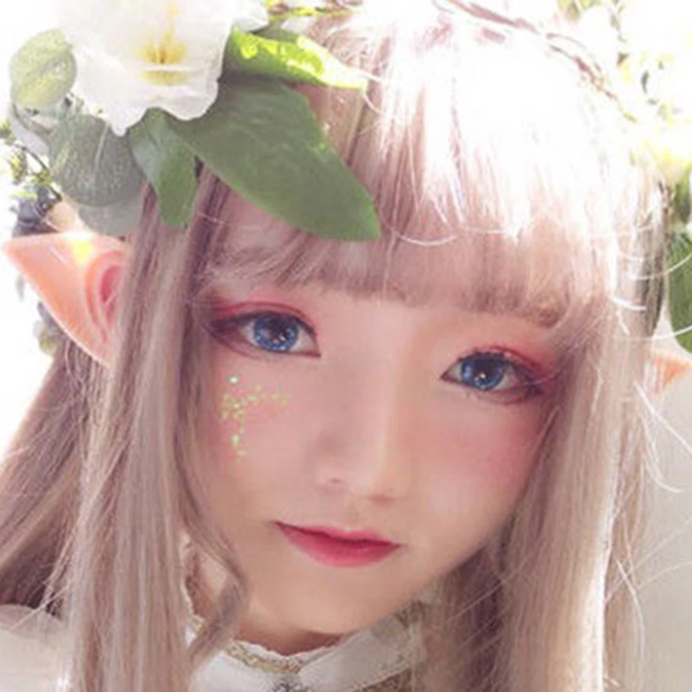 Cosplay Elf Ears Halloween Latex Fairy Angel Elf Masquerade Party Costumes Halloween Party Decoration Supplies Photo Props Kids