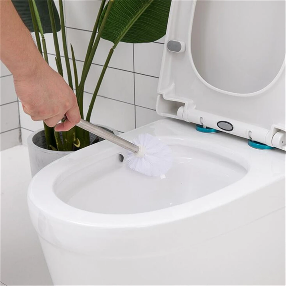 New Style Toilet Articles For Stainless Steel Handle Toilet Brush Suit Household Hanger Frame Cleaning Brush WC-Borstel