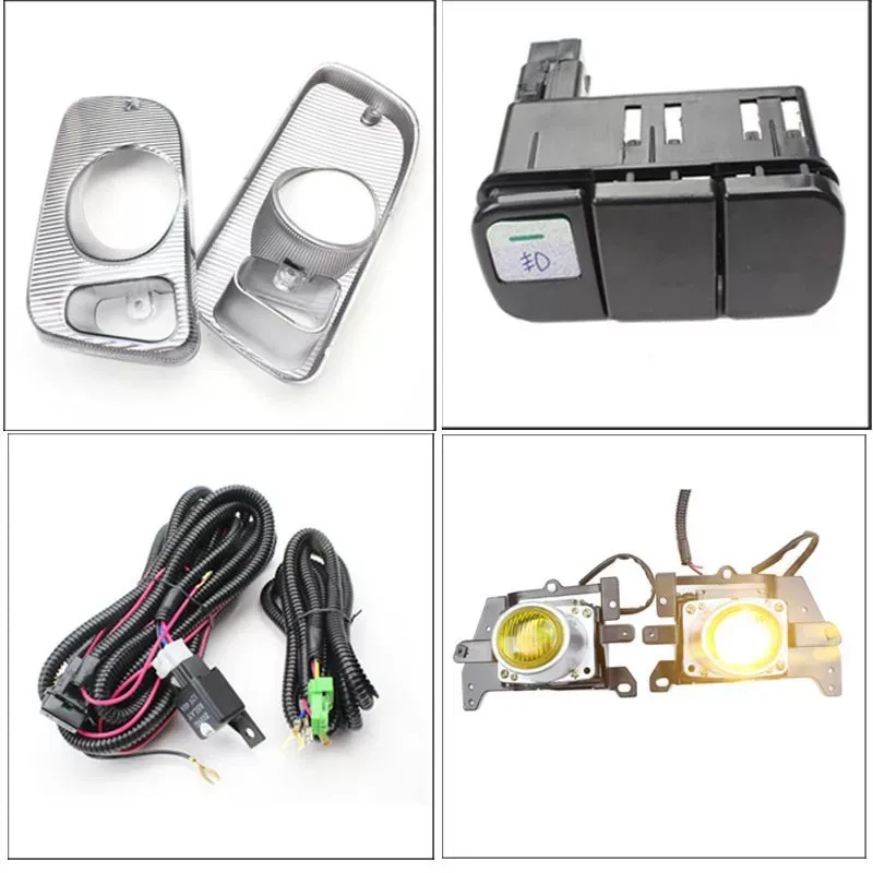 1Set Left Right Fog Lamp Front Bumper Driving  Fog Light For Honda Civic 1992-1995 2/3D Eg D15 D16 1.5/1.6 +Switch Wring
