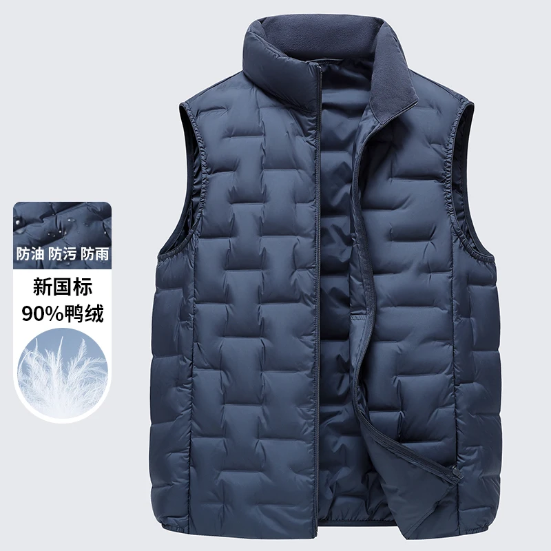 A New Autumn and Winter Outdoor Cycling Sports Running and Fishing Versatile and Fashionable Men Stand-up Collar Warm Down Vest