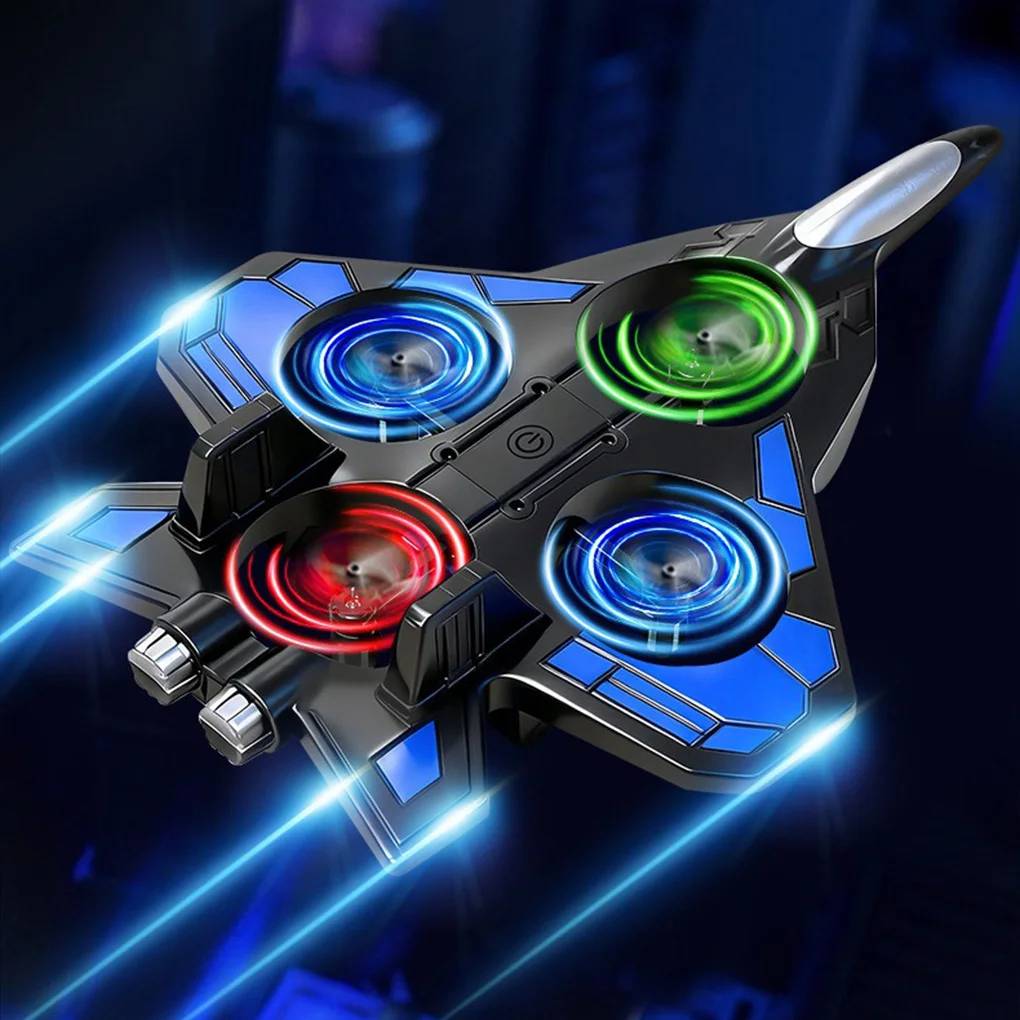 

E72 Foam RC Aircraft with LED lights 360 ° turn Remote UAV Stunt Intelligent fixed Height Hover Control Fighter Toy