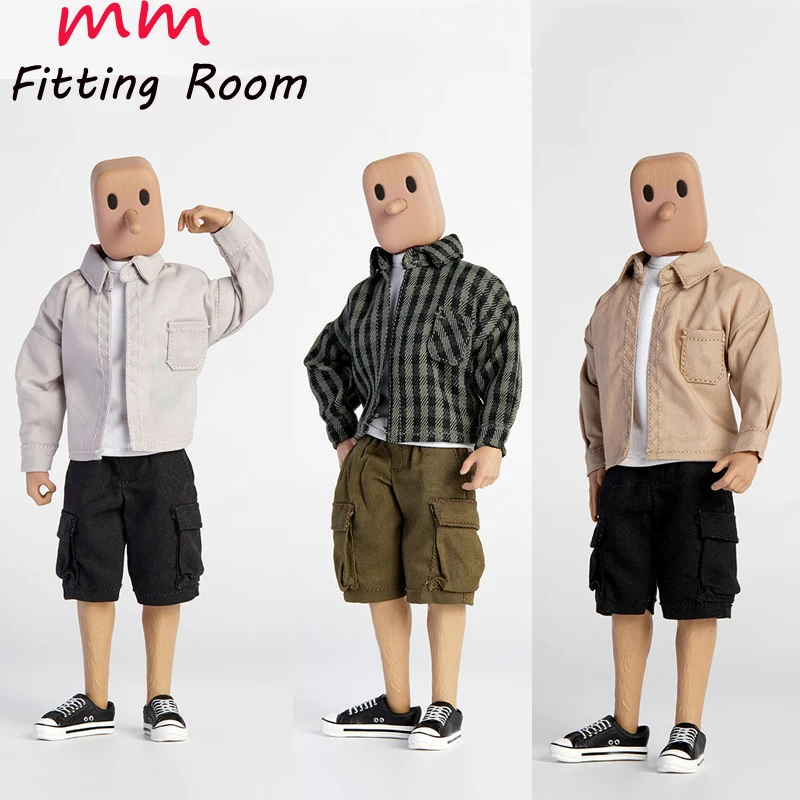 1/12 scale male dolls clothes Casual shirt Cargo pants fit 6'' TBLeague JIAOU DOLL action figure