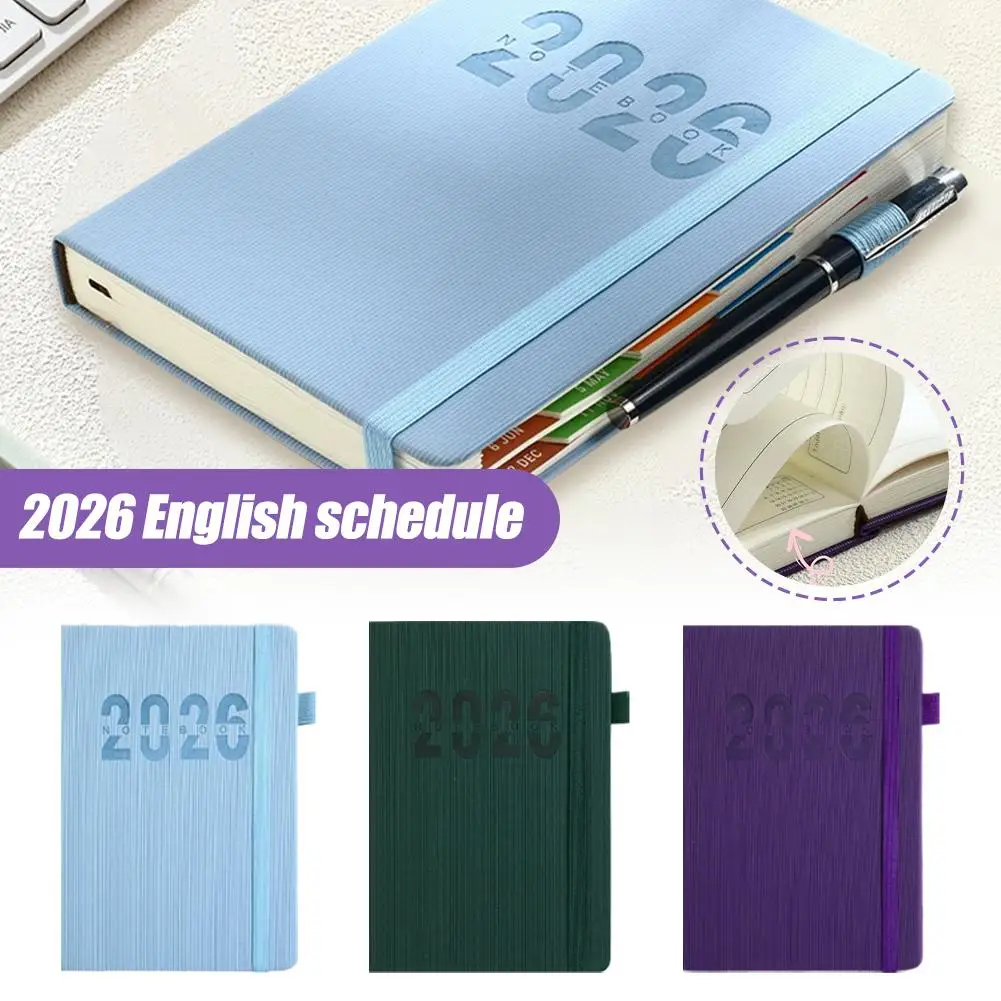 2026 Planner Notebook Daily Weekly Monthly Calendar Supplies Office Stationery Stationery Minimalist Notebook Strip Shape Z5R2