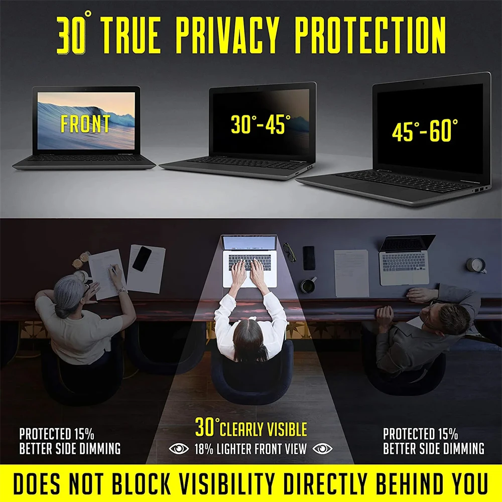 14 Inch Privacy Screen Protector for 16:9 Laptop Notebook PC Computer Anti-spy Filter Waterproof 310*175mm Matte Film Anti-peep